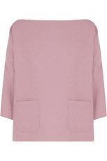 Maison Poi TISSUE SWING TOP WITH POCKETS 3/4SL PINK
